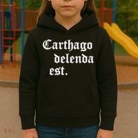 Carthago Delenda Est Latin Phrase Cato Speech Carthage Quote Kids Hoodie thumb 3