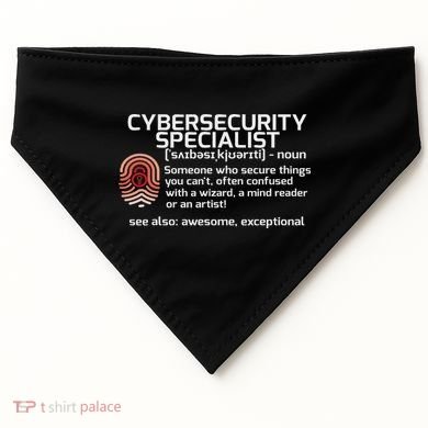 Cybersecurity Definition Engineering Gift USA-Made Doggie Bandana