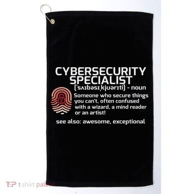 Cybersecurity Definition Engineering Gift Golf Towel