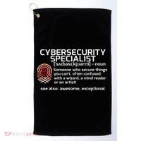 Cybersecurity Definition Engineering Gift Golf Towel thumb 0