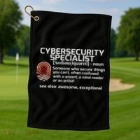 Cybersecurity Definition Engineering Gift Golf Towel thumb 1