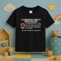 Cybersecurity Definition Engineering Gift Toddler T-Shirt thumb 3