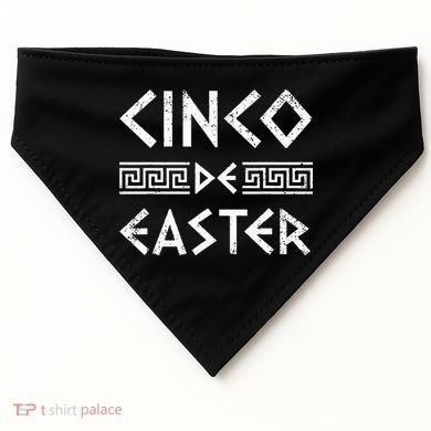 Cinco De Easter Funny Cinco De Mayo Orthodox Greek Easter USA-Made Doggie Bandana