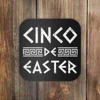 Cinco De Easter Funny Cinco De Mayo Orthodox Greek Easter Coaster thumb 0
