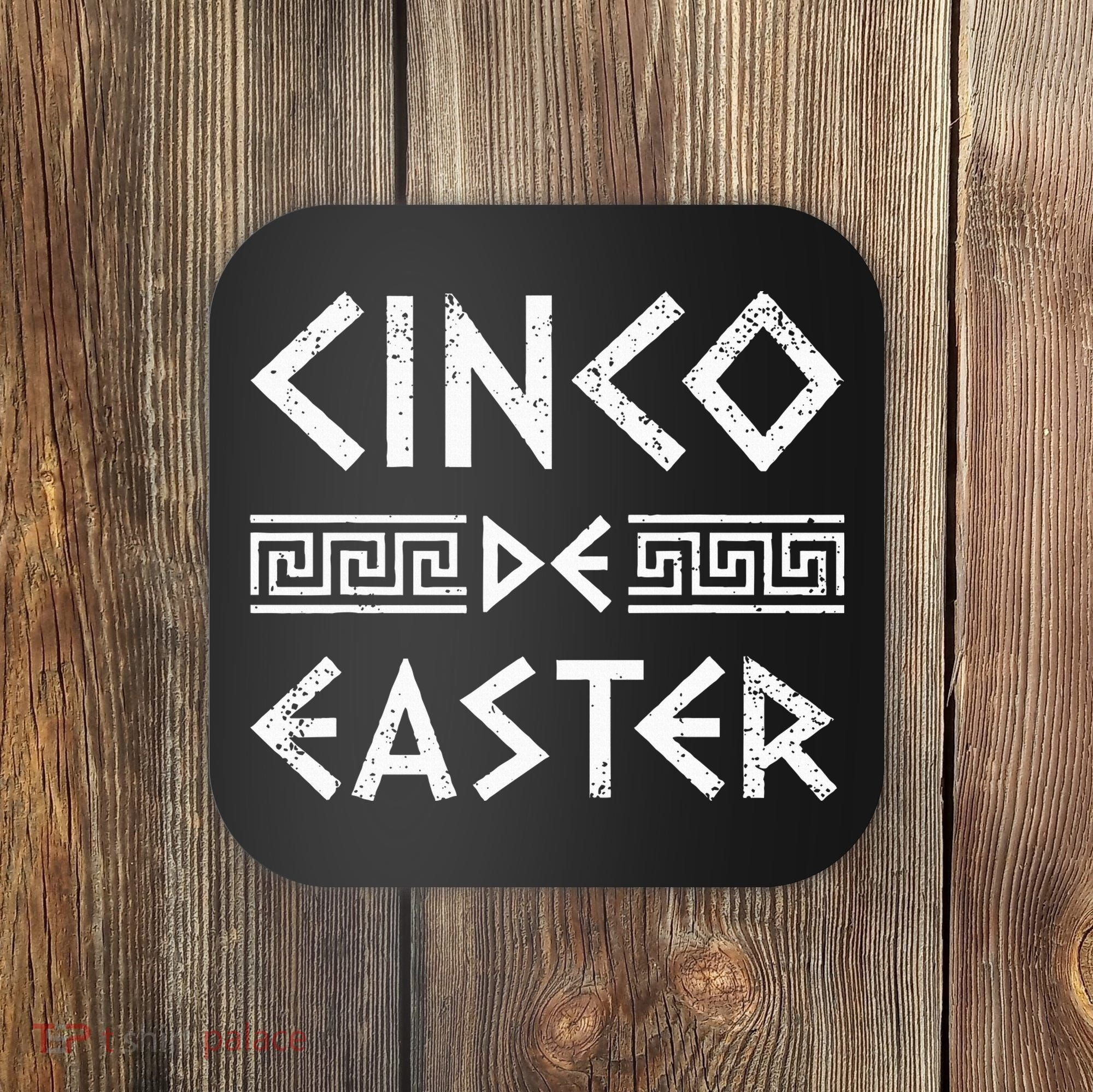 Cinco De Easter Funny Cinco De Mayo Orthodox Greek Easter Coaster