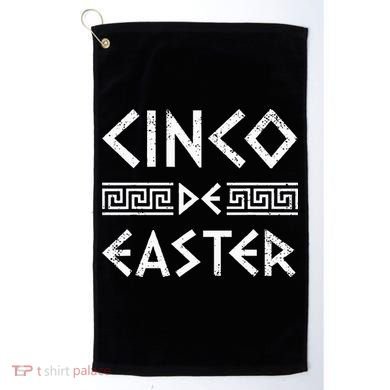 Cinco De Easter Funny Cinco De Mayo Orthodox Greek Easter Golf Towel