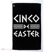 Cinco De Easter Funny Cinco De Mayo Orthodox Greek Easter Golf Towel thumb 0