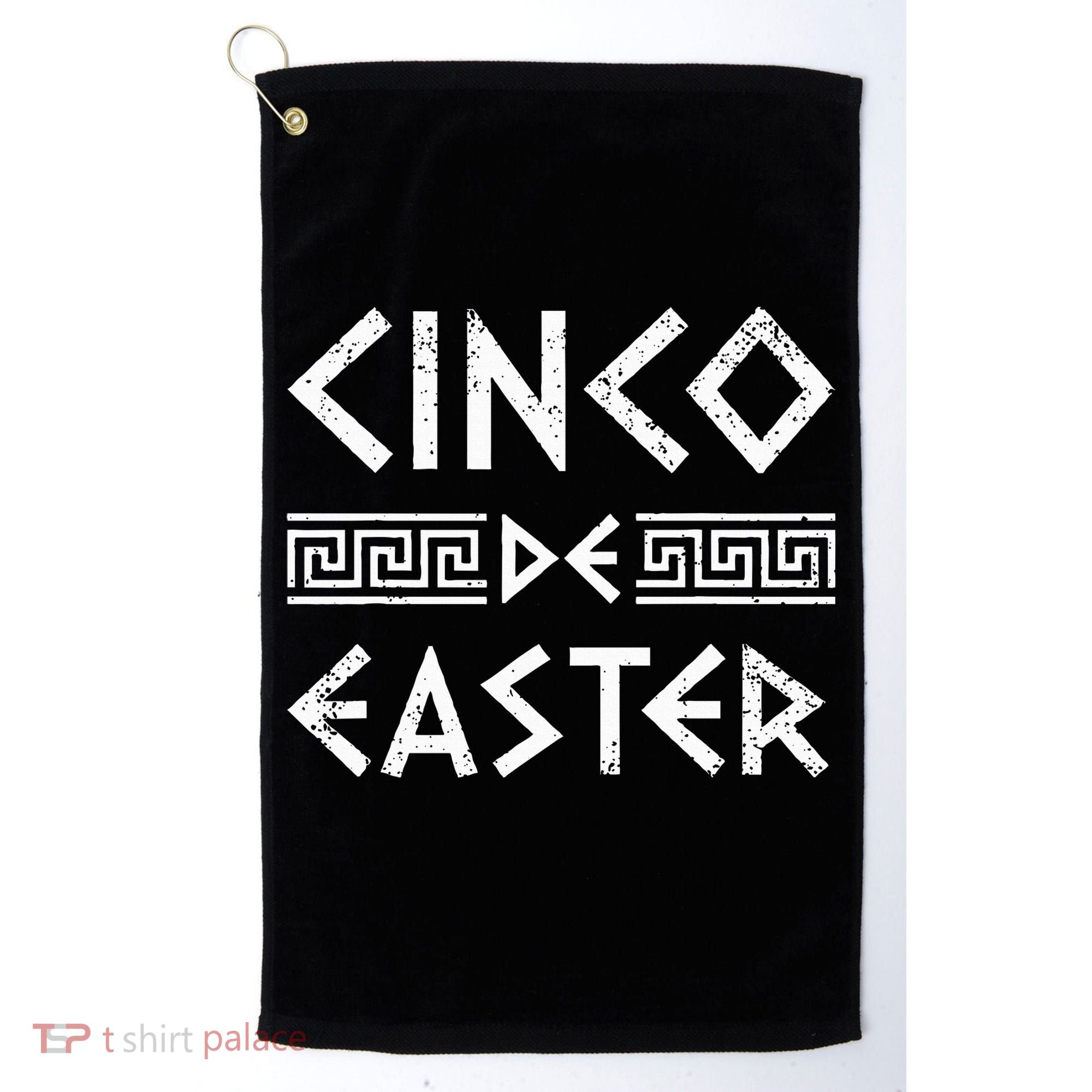 Cinco De Easter Funny Cinco De Mayo Orthodox Greek Easter Golf Towel