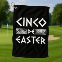 Cinco De Easter Funny Cinco De Mayo Orthodox Greek Easter Golf Towel thumb 1