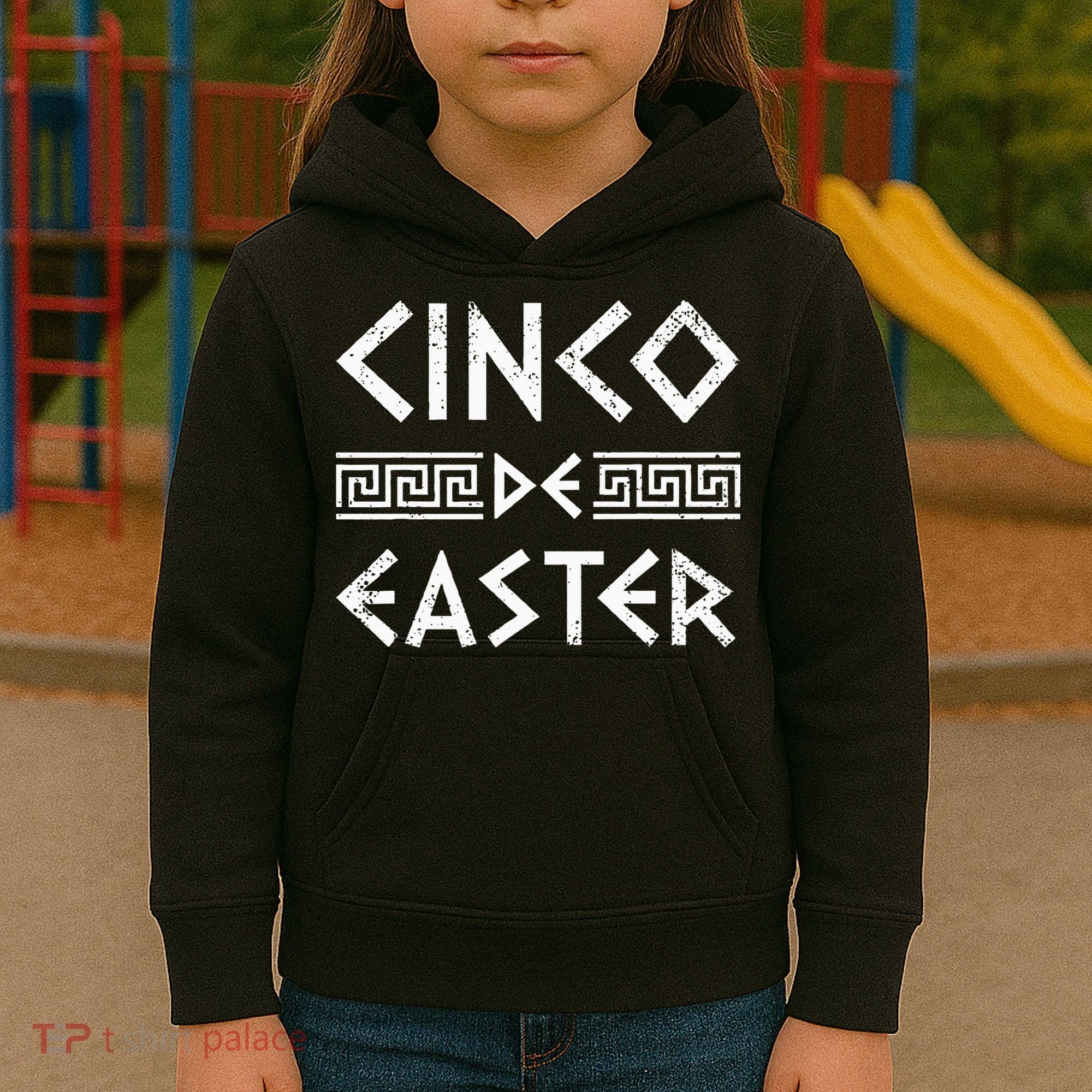 Cinco De Easter Funny Cinco De Mayo Orthodox Greek Easter Kids Hoodie