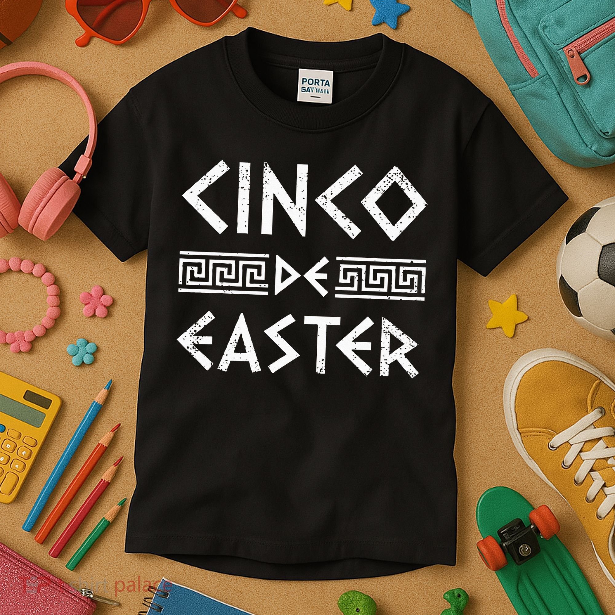 Cinco De Easter Funny Cinco De Mayo Orthodox Greek Easter Kids T-Shirt