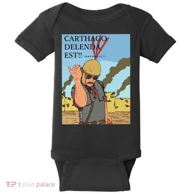 Carthago Delenda Est Funny Meme Baby Bodysuit