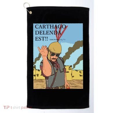 Carthago Delenda Est Funny Meme Golf Towel