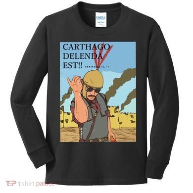 Carthago Delenda Est Funny Meme Kids Long Sleeve Shirt