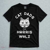 Cat Dads For Harris Walz T-Shirt thumb 5