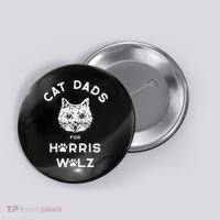 Cat Dads For Harris Walz Button thumb 0