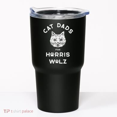 Cat Dads For Harris Walz Tumbler