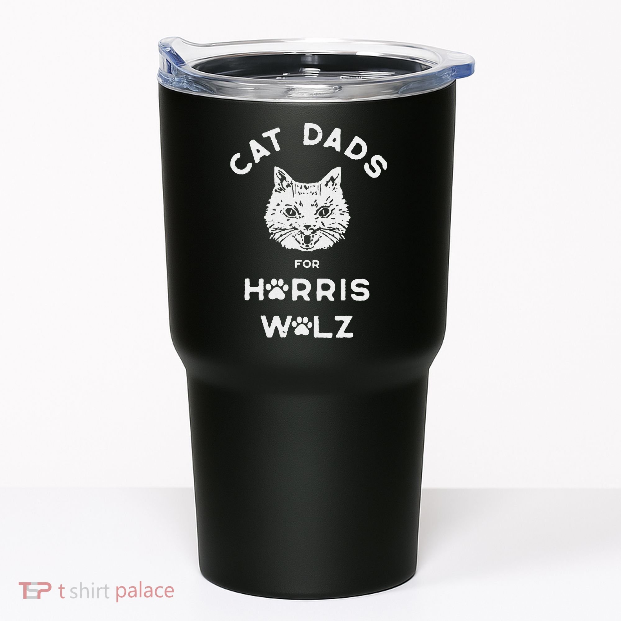 Cat Dads For Harris Walz Tumbler
