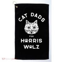 Cat Dads For Harris Walz Golf Towel thumb 0