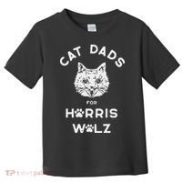 Cat Dads For Harris Walz Toddler T-Shirt thumb 0