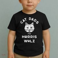 Cat Dads For Harris Walz Toddler T-Shirt thumb 2