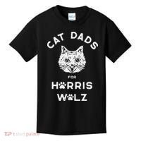 Cat Dads For Harris Walz Kids T-Shirt thumb 0