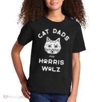 Cat Dads For Harris Walz Kids T-Shirt thumb 2