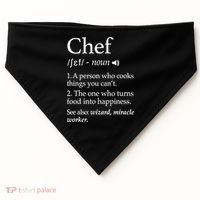 Chef Definition Funny Line Saying Cook Cooking Gifts Chefs TShirt USA-Made Doggie Bandana thumb 0