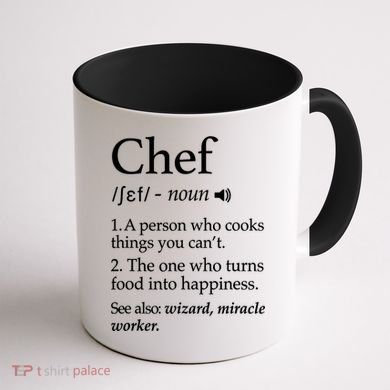 Chef Definition Funny Line Saying Cook Cooking Gifts Chefs TShirt Coffee Mug back