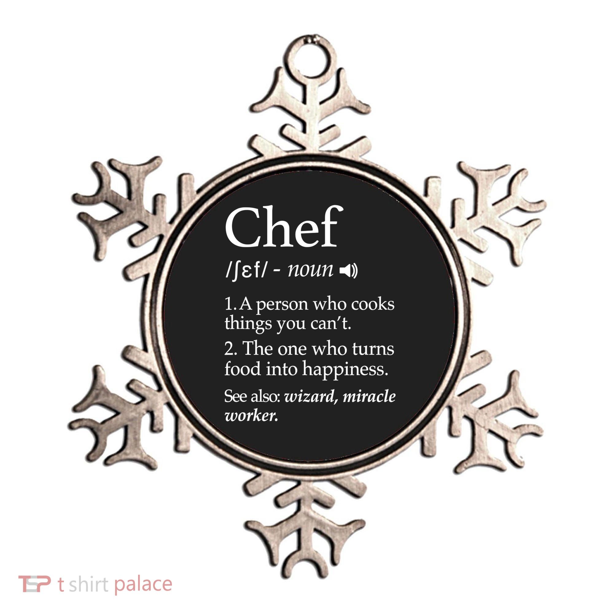 Chef Definition Funny Line Saying Cook Cooking Gifts Chefs TShirt Ornament