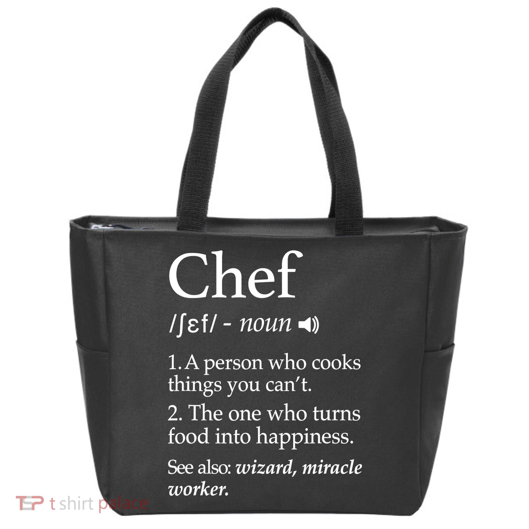 Chef Definition Funny Line Saying Cook Cooking Gifts Chefs TShirt Tote Bag