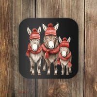 Christmas Donkey Family Matching Outfit Coaster thumb 0