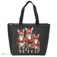 Christmas Donkey Family Matching Outfit Tote Bag thumb 0