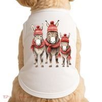 Christmas Donkey Family Matching Outfit Doggie Tank thumb 0
