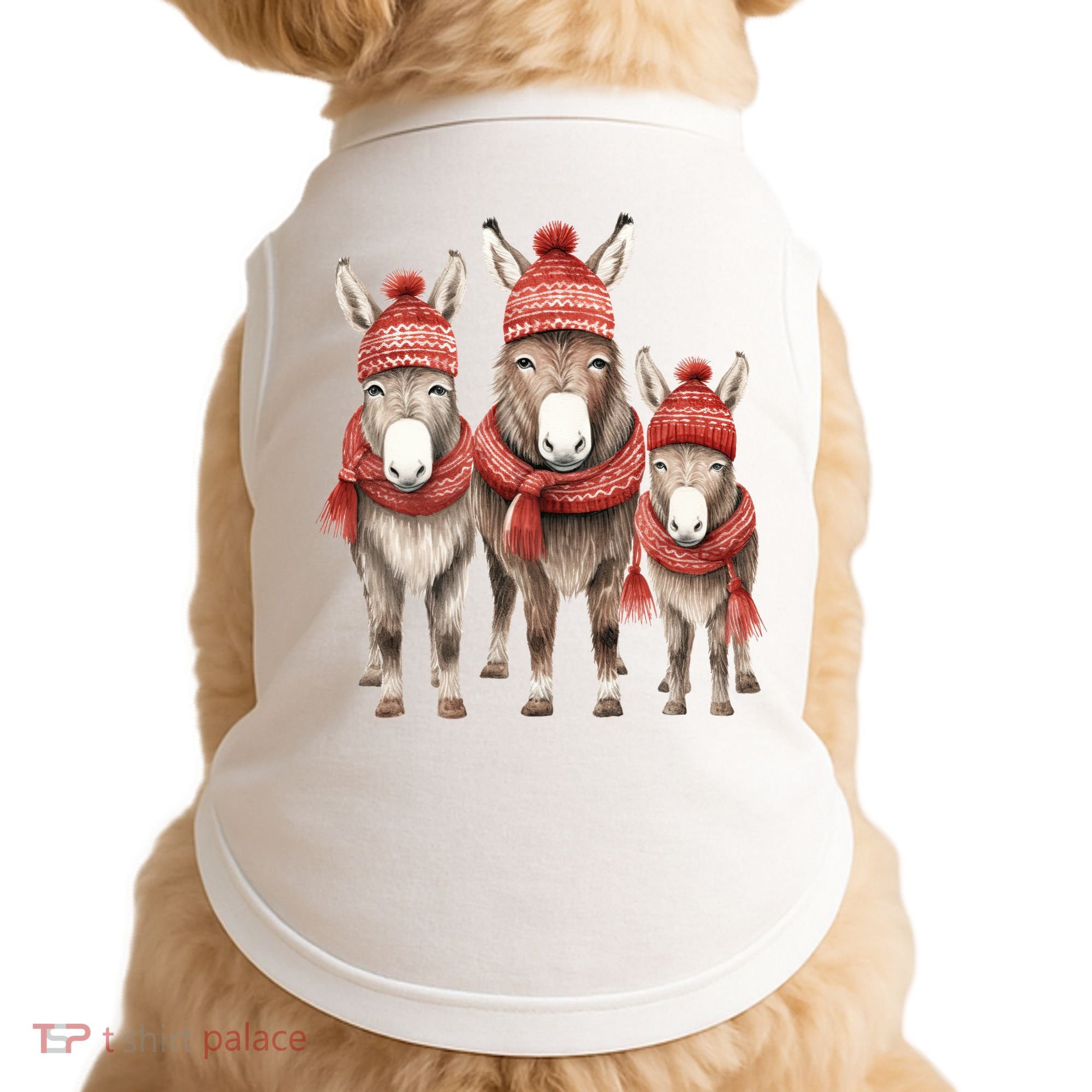 Christmas Donkey Family Matching Outfit Doggie Tank