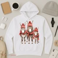Christmas Donkey Family Matching Outfit Hoodie thumb 3