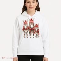 Christmas Donkey Family Matching Outfit Hoodie thumb 5