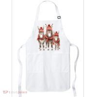 Christmas Donkey Family Matching Outfit Apron thumb 0