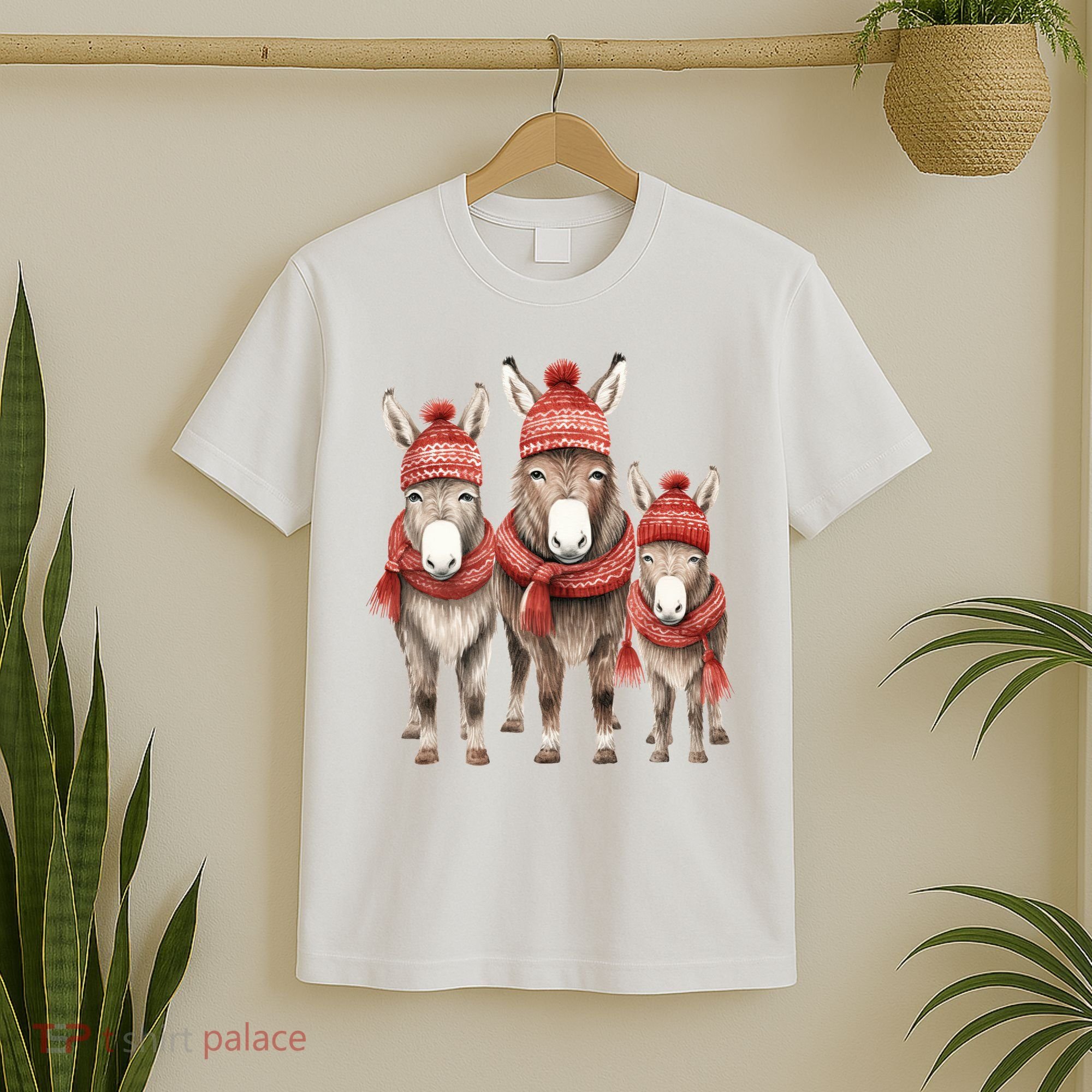 Christmas Donkey Family Matching Outfit T-Shirt
