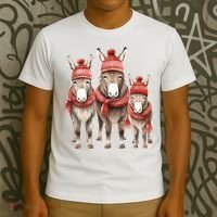 Christmas Donkey Family Matching Outfit T-Shirt thumb 3