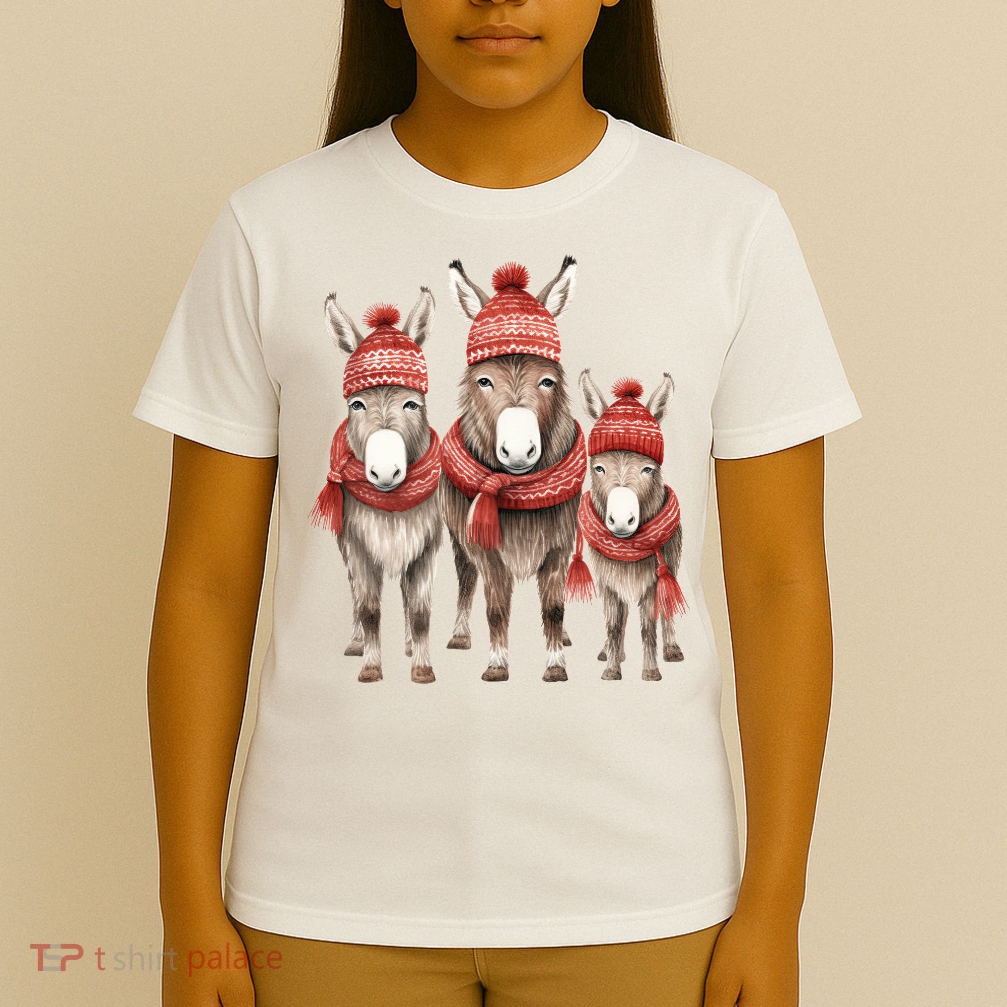 Christmas Donkey Family Matching Outfit T-Shirt