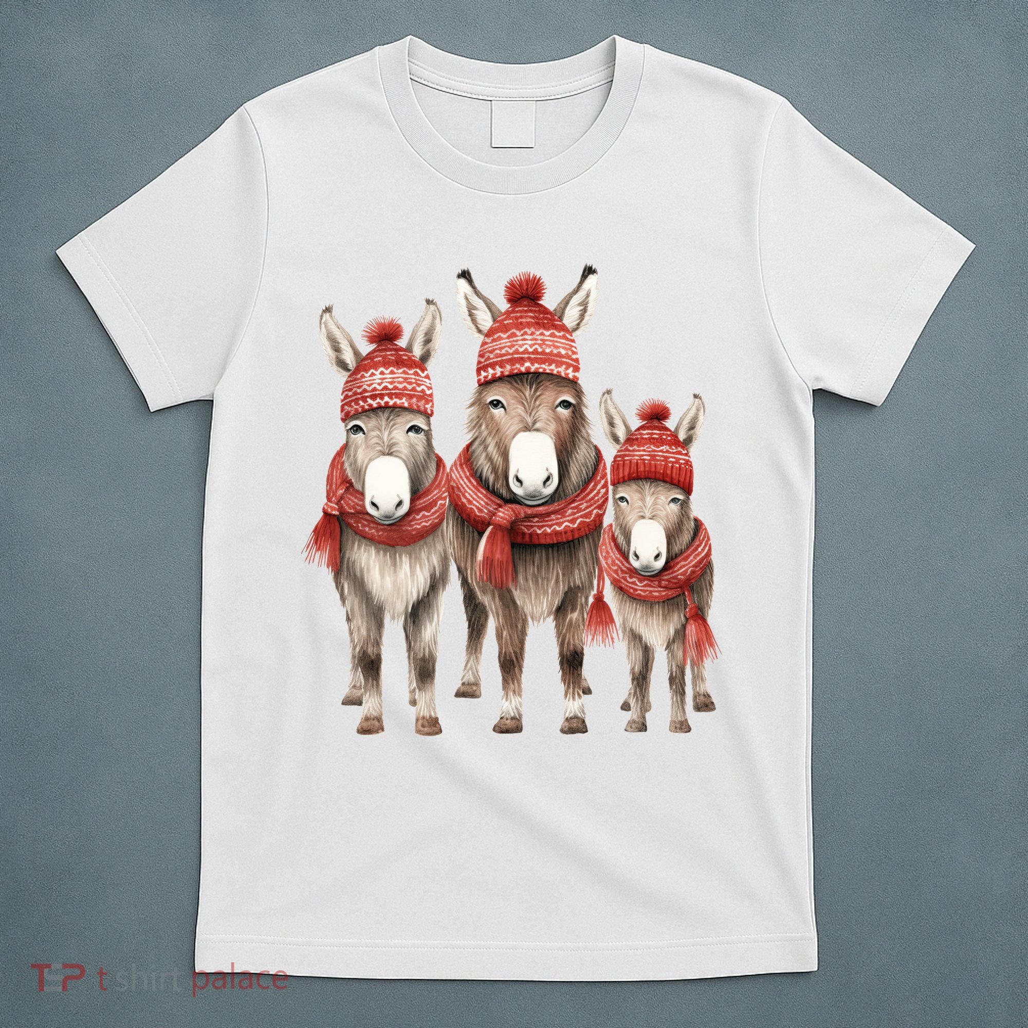 Christmas Donkey Family Matching Outfit T-Shirt