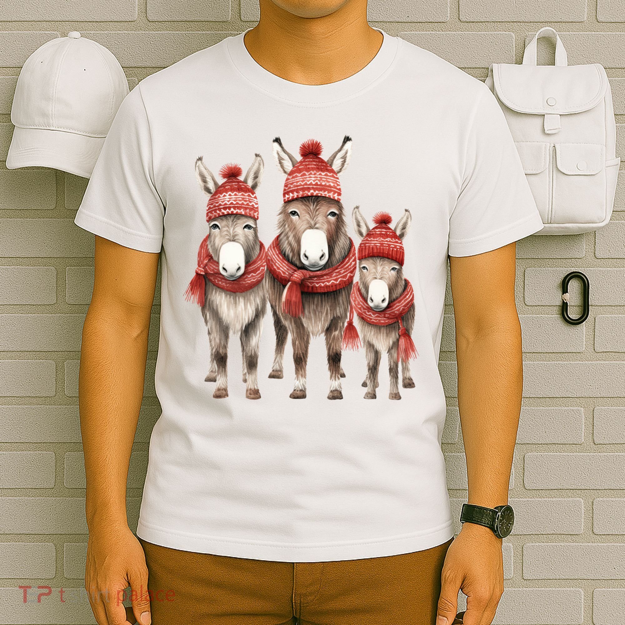 Christmas Donkey Family Matching Outfit T-Shirt