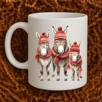 Christmas Donkey Family Matching Outfit Coffee Mug thumb 2