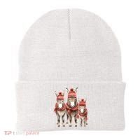 Christmas Donkey Family Matching Outfit Beanie thumb 0