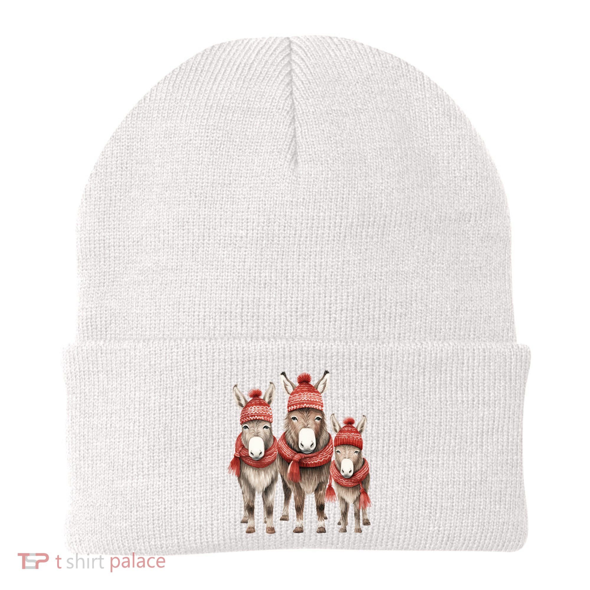 Christmas Donkey Family Matching Outfit Beanie