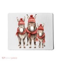 Christmas Donkey Family Matching Outfit Mousepad thumb 0