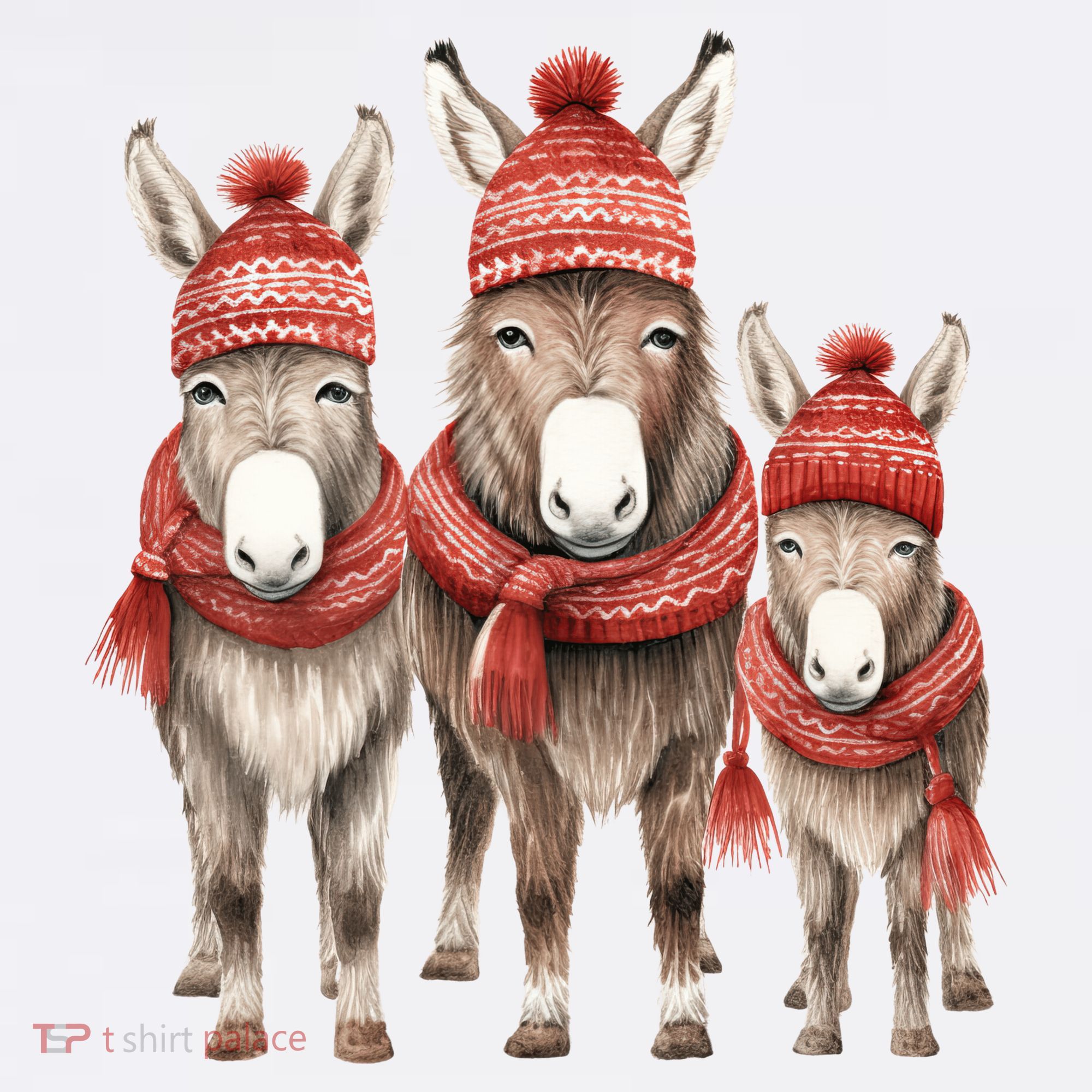 Christmas Donkey Family Matching Outfit Women's Tank Top