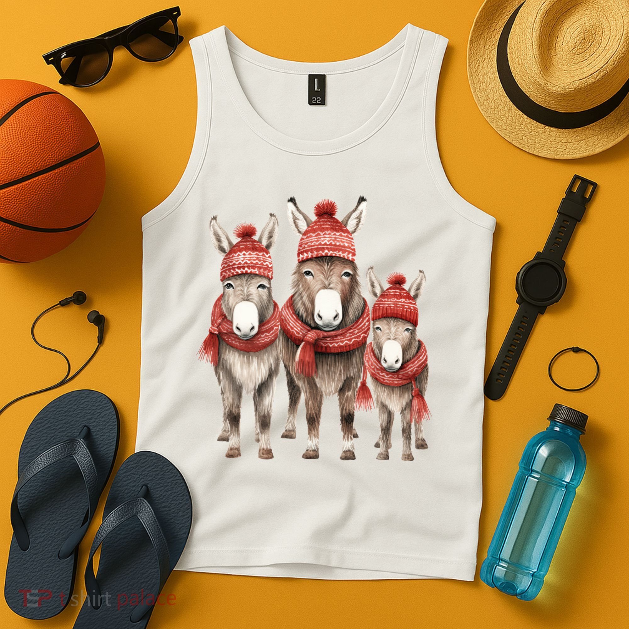Christmas Donkey Family Matching Outfit Tank Top