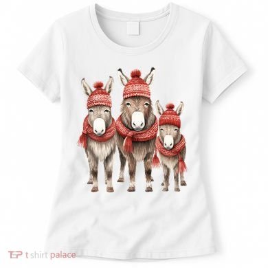 Christmas Donkey Family Matching Outfit Women's T-Shirt